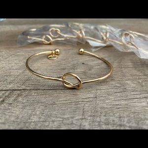 NWOT Gold Monogrammed Bangles